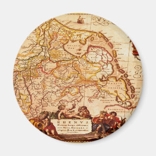 Willem Blaeu Old Rijneland Germanic Map Series Magneet