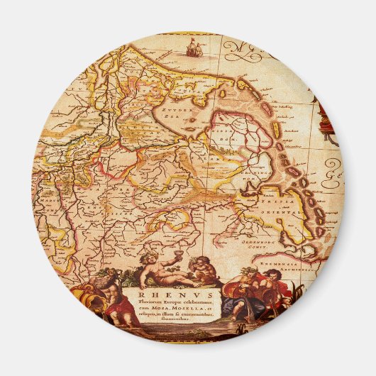 Willem Blaeu Old Rijneland Germanic Map Series Magneet (Voorkant)