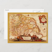 Willem Blaeu Oude Rijnlanden Kaart Historisch Brie (Voorkant / Achterkant)