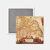 Willem Janszoon Blaeu Antiek German Map Magnet (Voorkant / Achterkant)