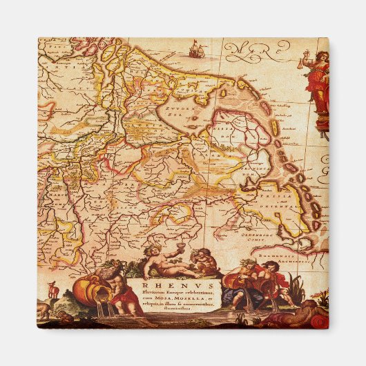 Willem Janszoon Blaeu Antiek German Map Magnet (Voorkant)
