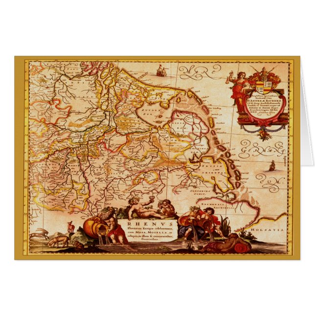 Willem Janszoon Blaeu Old German Map Collectie (Voorkant Horizontaal)