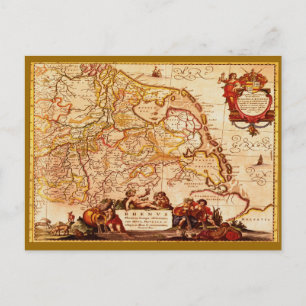 Willem Janszoon Blaeu Old German Map Collectie Briefkaart