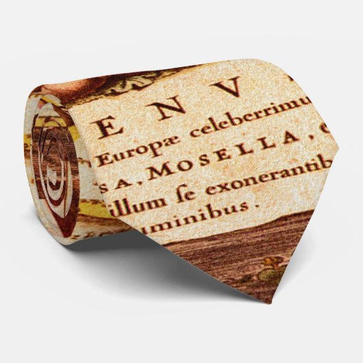 Willem Janszoon Blaeu Old German Map Collectie Stropdas (Opgerold)