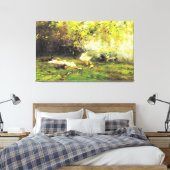 Willem Maris - Eend hemel Canvas Afdruk (Insitu (Slaapkamer))