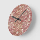 Willem Morris Red Floral Ronde Klok (Hoek)