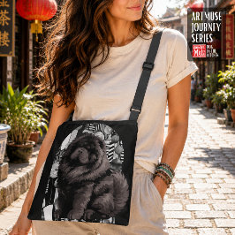 WILLEM zwarte chow - ArtMuse PORTAL Serie Crossbody Tas