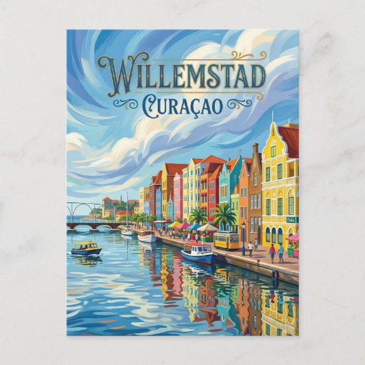 Willemstad Curaçao Briefkaart (Voorkant)