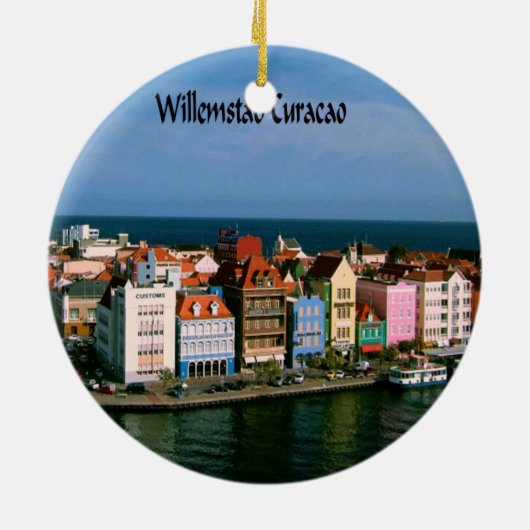 Willemstad Curacao Keramisch Ornament (Achterkant)