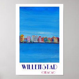 Willemstad Curacao Retro Poster