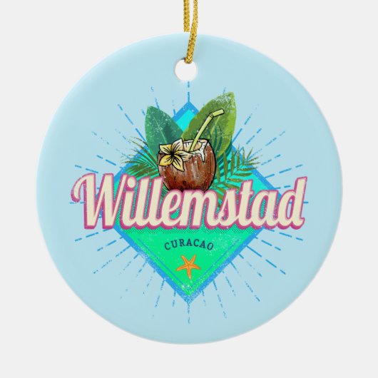 Willemstad Curacao Vacation  Caribisch gebied Keramisch Ornament (Voorkant)