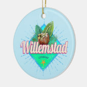 Willemstad Curacao Vacation  Caribisch gebied Keramisch Ornament (Links)