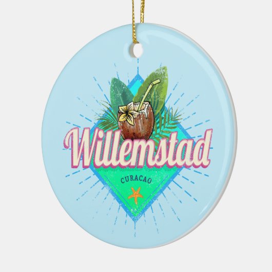 Willemstad Curacao Vacation  Caribisch gebied Keramisch Ornament (Links)
