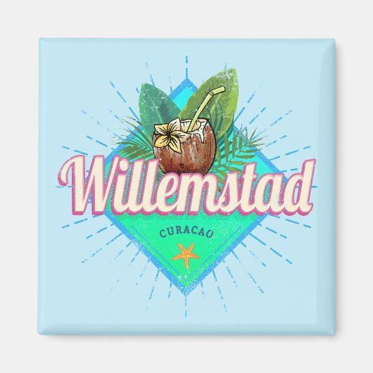 Willemstad Curacao Vacation  Caribisch gebied Magneet (Voorkant)
