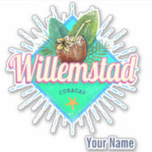 Willemstad Curacao Vacation  Caribisch gebied Sticker (Voorkant)