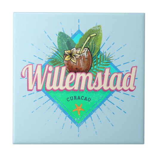 Willemstad Curacao Vacation Caribisch gebied Tegeltje (Voorkant)