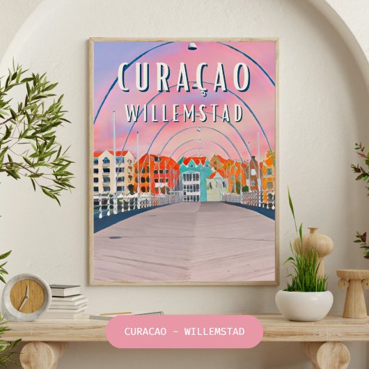 Willemstad: De kleurrijke schoonheid van Curaçao Poster