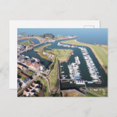 Willemstad in Nederland met moderne haven. Briefkaart (Voorkant / Achterkant)