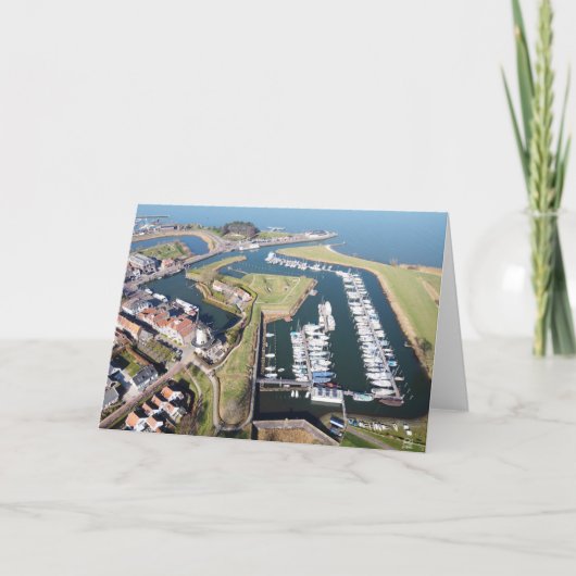 Willemstad in Nederland met moderne haven. Kaart (Voorkant)