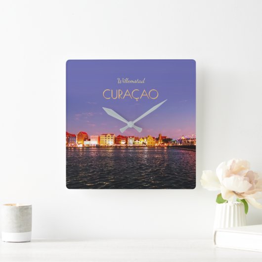 Willemstad Skyline bij Night (aanpasbare) klok (Huis)