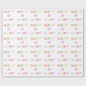 willen willen multicolor cadeaupapier (Vlak)