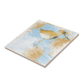 Willet Shorebird Artwork Beach Coastal Living Tegeltje (Zijkant)