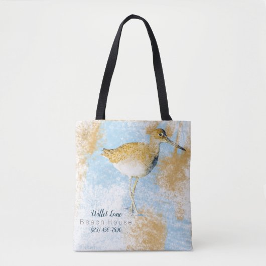 Willet Shorebird Vacation House Canvas tas (Voorkant)
