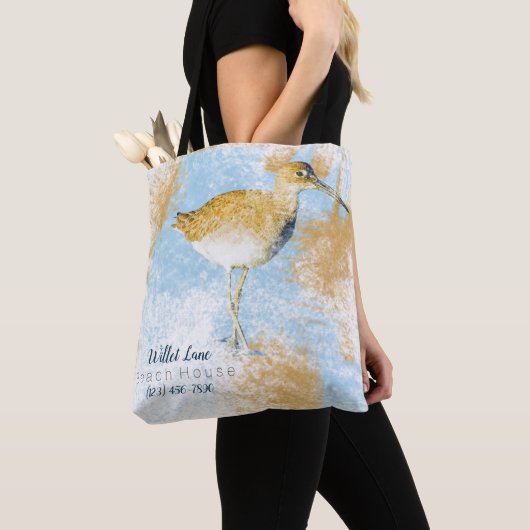 Willet Shorebird Vacation House Canvas tas (Dichtbij)