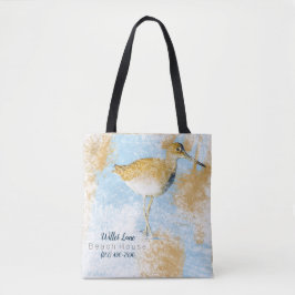 Willet Shorebird Vakantiehuis Boodschappentas Tote Bag