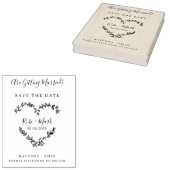 Willflower Harten en sla het Date Quote op Rubberstempel (Gestempeld)