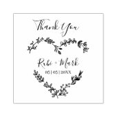 Willflower Heart en bedankt citaat Rubberstempel (Afrduk)