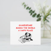 williaanse shakespeare briefkaart (Staand voorkant)