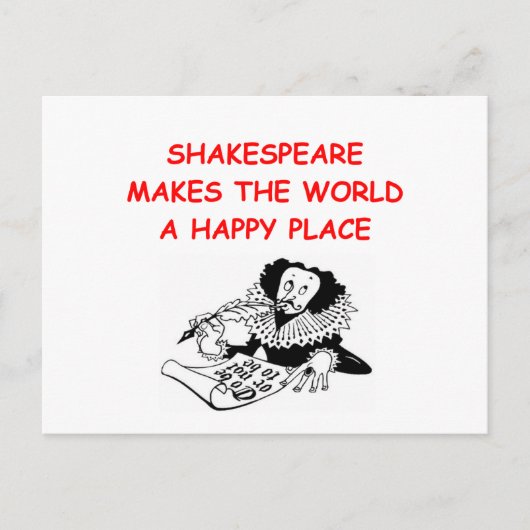 williaanse shakespeare briefkaart (Voorkant)