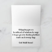 "WILLIAM A. IRVIN in Sepia" Wenskaart "Beterschap" Kaart (Binnen)