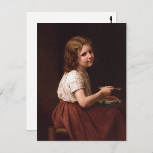 William-Adolphe Bouguereau (1825-1905) - Soup (186 Briefkaart (Voorkant / Achterkant)