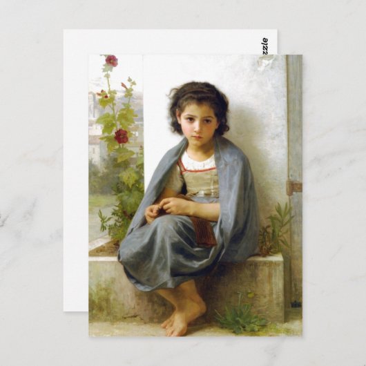 William-Adolphe Bouguereau (1825-1905) - The Littl Briefkaart (Voorkant / Achterkant)
