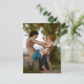 William-Adolphe Bouguereau A Young Girl die zich v Briefkaart (Staand voorkant)