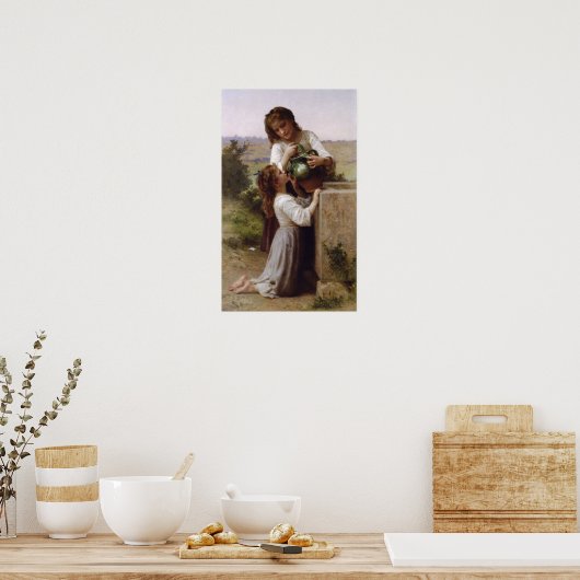 William-Adolphe Bouguereau-At the Fountain lg Poster (Keuken)