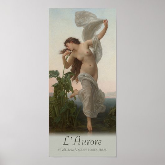William-Adolphe Bouguereau Dawn L'aurore Cardstock Poster (Voorkant)