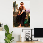 William-Adolphe Bouguereau: De gebroken Pitcher Poster (Thuiskantoor)