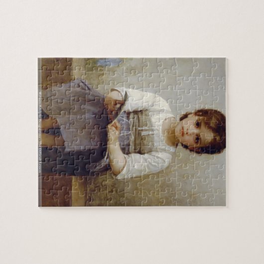 William-Adolphe Bouguereau - De moeilijke les Legpuzzel (Horizontaal)