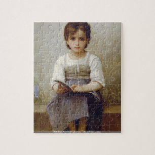 William-Adolphe Bouguereau - De moeilijke les Legpuzzel