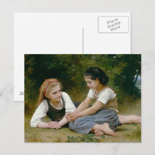 William-Adolphe Bouguereau - De Nut Gatherers Briefkaart (Voorkant / Achterkant)
