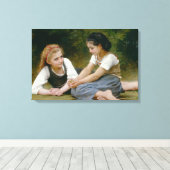 William-Adolphe Bouguereau - De Nut Gatherers Canvas Afdruk (Insitu (Houten vloer))