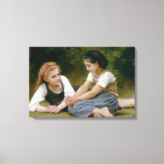 William-Adolphe Bouguereau - De Nut Gatherers Canvas Afdruk (Voorkant)
