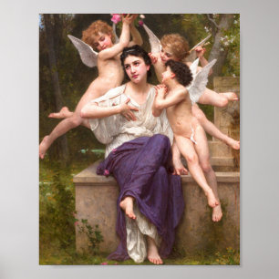 William Adolphe Bouguereau - droom van de lente Poster