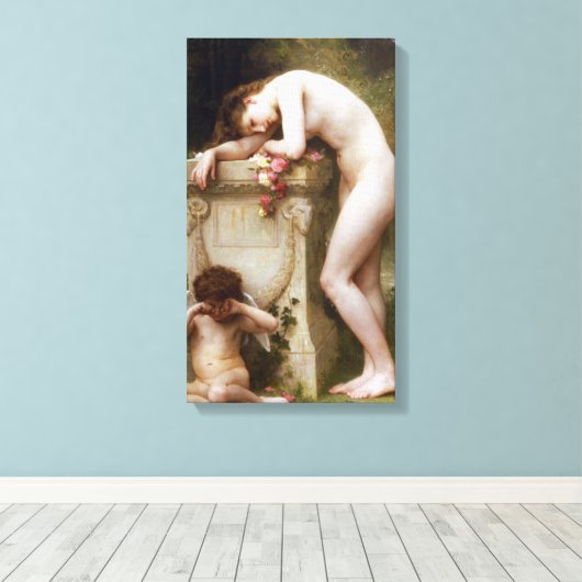 William-Adolphe Bouguereau - Elegy Canvas Afdruk (Insitu (Houten vloer))