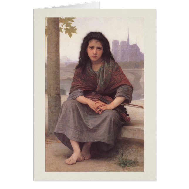 William-Adolphe Bouguereau-kaart "The Bohemian" (Voorkant)