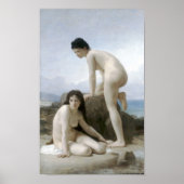 William-Adolphe Bouguereau-Les Deux Baigneuses Poster (Voorkant)