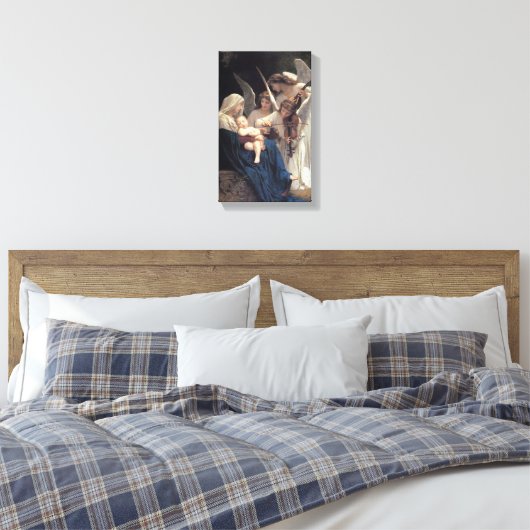 William-Adolphe Bouguereau - Liedje van de Engelen Canvas Afdruk (Insitu (Slaapkamer))